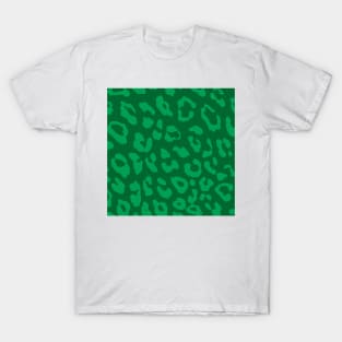 Leopard Print Pale Greens T-Shirt